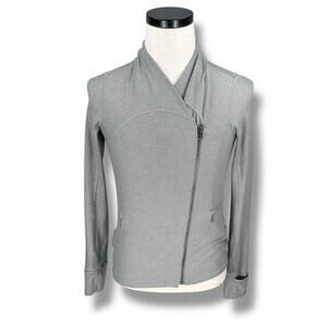 Lululemon Precision Jacket Women’s 6 Heathered Battleship Gray‎ Four-way Stretch